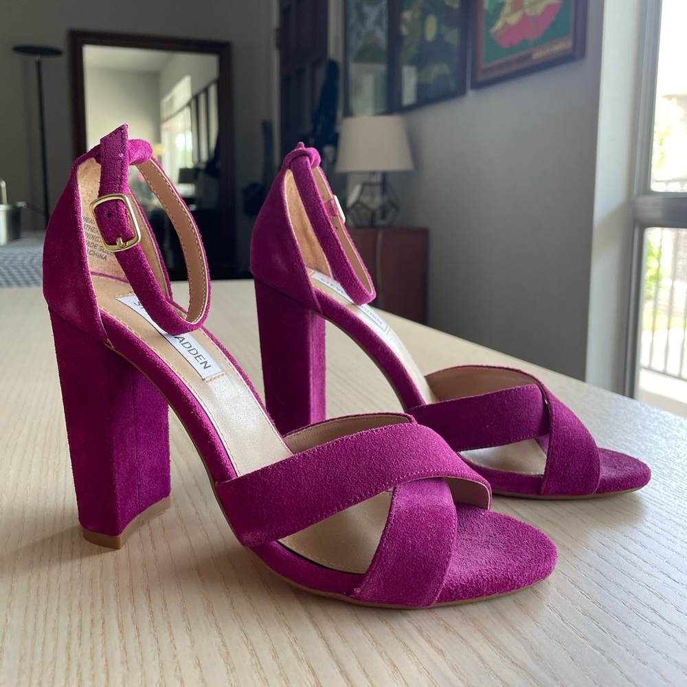 Steve Madden Shena Heels • 6.5 • Pink / Fuchsia